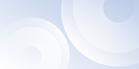 Modern blue background with circle elements. Digital technology lines circle abstract design art