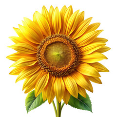Obraz premium A radiant sunflower in full bloom against a crisp Trensprent Background png