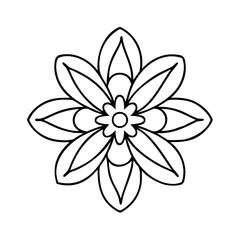 flower icon, flower line art - simple line art of flower, perfect for flower logos and icons