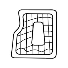 floor mat icon, floor mat line art - simple line art of floor mat, perfect for floor mat logos and icons