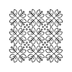 floral pattern icon, floral pattern line art - simple line art of floral pattern, perfect for floral pattern logos and icons