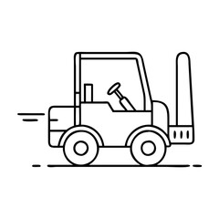forklift icon, forklift line art - simple line art of forklift, perfect for forklift logos and icons