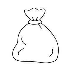 garbage bag icon, garbage bag line art - simple line art of garbage bag, perfect for garbage bag logos and icons