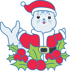 Cute Seal vector icon. Funny baby Seal animal series stock illustration. Life of fluffy Seal designs