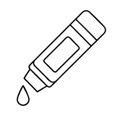 glue stick icon, glue stick line art - simple line art of glue stick, perfect for glue stick logos and icons