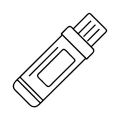 glue stick icon, glue stick line art - simple line art of glue stick, perfect for glue stick logos and icons