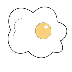 egg vector illustrations. poached egg