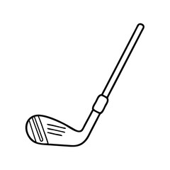 golf club icon, golf club line art - simple line art of golf club, perfect for golf club logos and icons