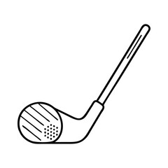 golf club icon, golf club line art - simple line art of golf club, perfect for golf club logos and icons