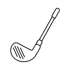 golf club icon, golf club line art - simple line art of golf club, perfect for golf club logos and icons