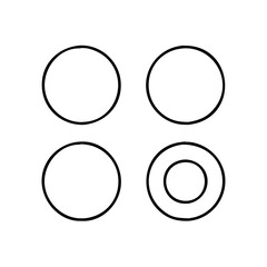 gradient circles icon, gradient circles line art - simple line art of gradient circles, perfect for gradient circles logos and icons