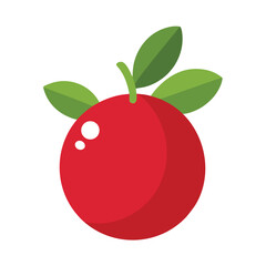 Cranberry icon on white background. 