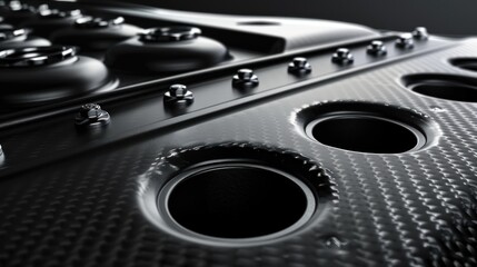 Close-up of a car's air intake manifold, highlighting bolt connections and gasket seals with precise mechanical detail.

