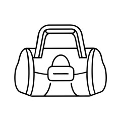 gym bag icon, gym bag line art - simple line art of gym bag, perfect for gym bag logos and icons