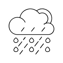 hail icon, hail line art - simple line art of hail, perfect for hail logos and icons