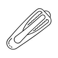 hair clip icon, hair clip line art - simple line art of hair clip, perfect for hair clip logos and icons