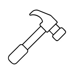 hammer icon, hammer line art - simple line art of hammer, perfect for hammer logos and icons