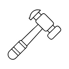 hammer icon, hammer line art - simple line art of hammer, perfect for hammer logos and icons
