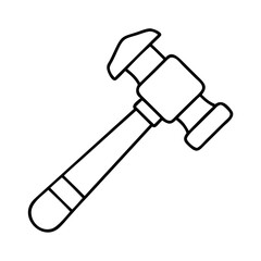 hammer icon, hammer line art - simple line art of hammer, perfect for hammer logos and icons