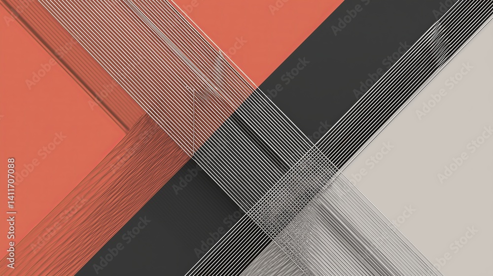Poster Two intersecting lines forming abstract geometry