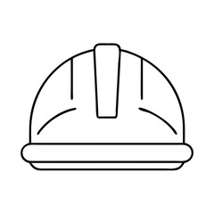 hard hat icon, hard hat line art - simple line art of hard hat, perfect for hard hat logos and icons