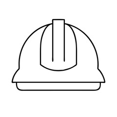 hard hat icon, hard hat line art - simple line art of hard hat, perfect for hard hat logos and icons