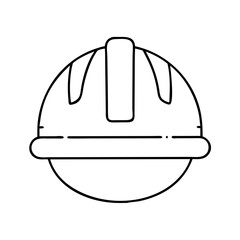 hard hat icon, hard hat line art - simple line art of hard hat, perfect for hard hat logos and icons
