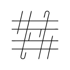hashtag icon, hashtag line art - simple line art of hashtag, perfect for hashtag logos and icons