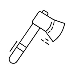 hatchet icon, hatchet line art - simple line art of hatchet, perfect for hatchet logos and icons
