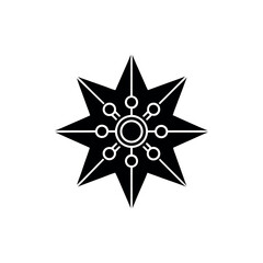 North star icon black color 