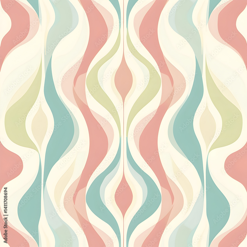 Aufkleber abstract flowing pattern: a captivating digital artwork featuring a seamless, flowing pattern of sof