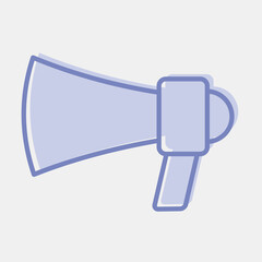 Icon loud speaker. Indonesian general election elements. Icons in two tone style. Good for prints, posters, infographics, etc.