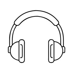 headphones icon, headphones line art - simple line art of headphones, perfect for headphones logos and icons
