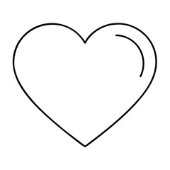 heart icon, heart line art - simple line art of heart, perfect for heart logos and icons