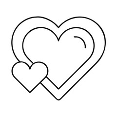 heart icon, heart line art - simple line art of heart, perfect for heart logos and icons