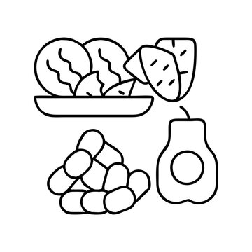 recommend clip art: healthy snack icon, healthy snack line art - simple line art of healthy snack, perfect for healthy snack logos and icons