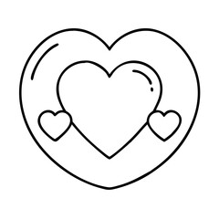 heart icon, heart line art - simple line art of heart, perfect for heart logos and icons