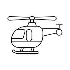 helicopter icon, helicopter line art - simple line art of helicopter, perfect for helicopter logos and icons