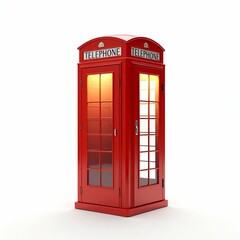 Fototapeta premium nostalgic red phone booth