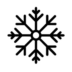 Fototapeta premium Snowflake icon decoration for Christmas on a transparent background 