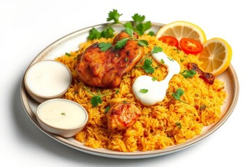 Fototapeta premium Delicious Somali Biryani Presentation