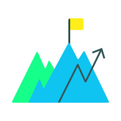 Financial Goal and Success Achievement Icon