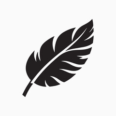 Obraz premium Banana leaf logo Black and White