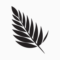 Minimalist leaf Black and White