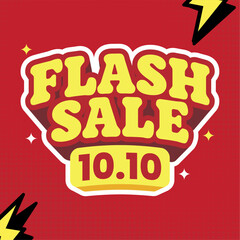 Flash Sale 10.10 Big Sale Graphic for Ecommerce and Digital Campaign