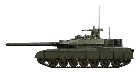 MT-43 MBT (The concept of a new MBT on a new chassis, with a turret from the T-90M tank and a gun from the AMX-56 Leclerc tank) © Tikros