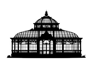 Silhouette of Conservatory, Conservatory vector image