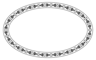 
Black Greek Oval porcelain plate. Greek pattern frame, border. Decorative ornament of the Egyptian, assyrian, greek motive. For plate, textile, porcelain, embroidery, ceramic, sandblasting