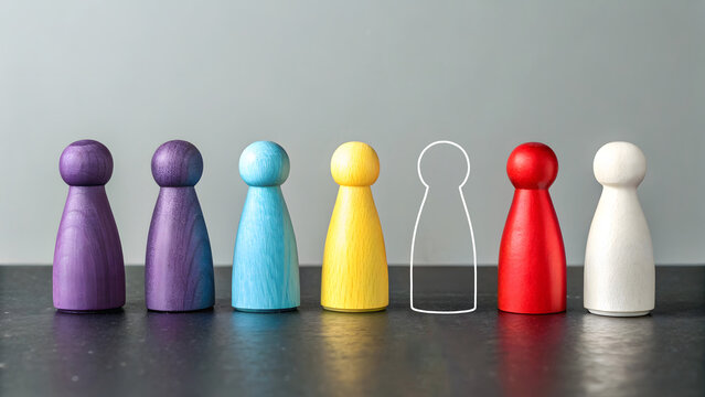 There is one person missing to complete the team. Recruiting workers. Workforce gaps, job recruitment, and staffing needs. Job vacancy. Talent acquisition campaigns to fill essential roles concepts