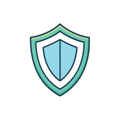 Vector art of-minimalist clean and simple outline security.  